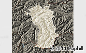 Shaded Relief Map of Imst, darken