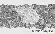 Gray Panoramic Map of Imst
