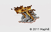 Physical Panoramic Map of Imst, cropped outside