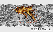 Physical Panoramic Map of Imst, lighten, desaturated