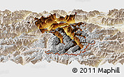 Physical Panoramic Map of Imst, lighten
