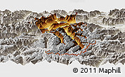 Physical Panoramic Map of Imst, lighten, semi-desaturated