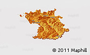 Political Panoramic Map of Imst, cropped outside