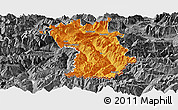 Political Panoramic Map of Imst, desaturated