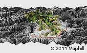 Satellite Panoramic Map of Imst, desaturated