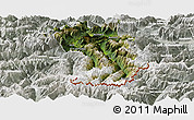Satellite Panoramic Map of Imst, lighten, semi-desaturated
