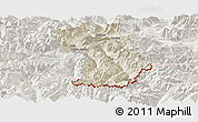 Shaded Relief Panoramic Map of Imst, lighten