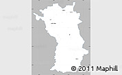 Gray Simple Map of Imst, single color outside