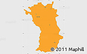 Political Simple Map of Imst, single color outside