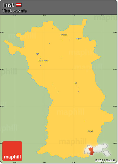 Savanna Style Simple Map of Imst, single color outside