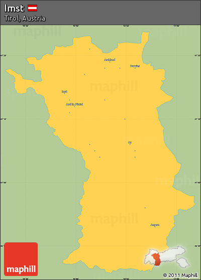 Savanna Style Simple Map of Imst, single color outside