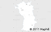Silver Style Simple Map of Imst, single color outside