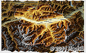 Physical 3D Map of Innsbruck-Land, darken
