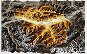Physical 3D Map of Innsbruck-Land, darken, semi-desaturated
