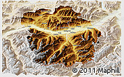 Physical 3D Map of Innsbruck-Land, lighten