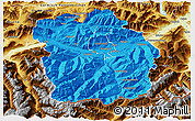 Political 3D Map of Innsbruck-Land, physical outside