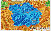 Political 3D Map of Innsbruck-Land