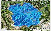 Political 3D Map of Innsbruck-Land, satellite outside