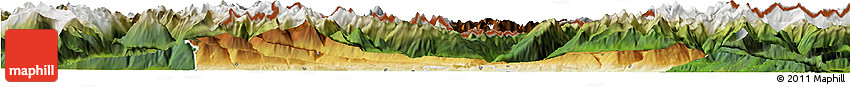 Physical Horizon Map of Innsbruck-Land, satellite outside