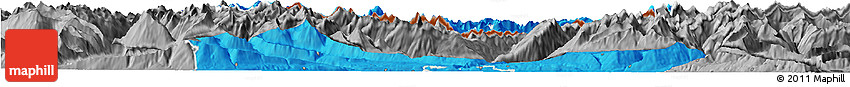 Political Horizon Map of Innsbruck-Land, desaturated