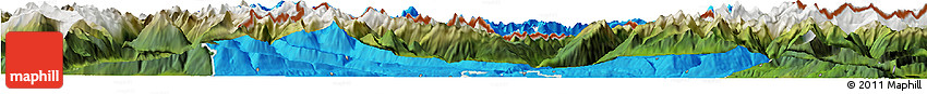 Political Horizon Map of Innsbruck-Land, satellite outside