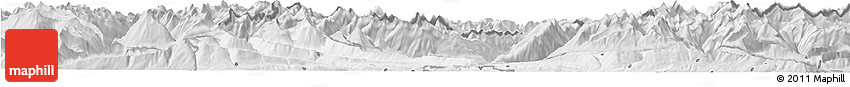 Silver Style Horizon Map of Innsbruck-Land