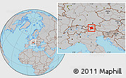 Gray Location Map of Innsbruck-Land