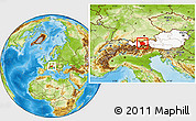 Physical Location Map of Innsbruck-Land, highlighted country
