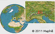 Satellite Location Map of Innsbruck-Land