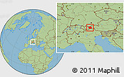 Savanna Style Location Map of Innsbruck-Land