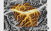 Physical Map of Innsbruck-Land, desaturated