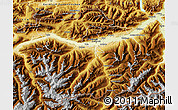 Physical Map of Innsbruck-Land