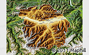 Physical Map of Innsbruck-Land, satellite outside