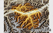 Physical Map of Innsbruck-Land, semi-desaturated