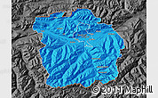 Political Map of Innsbruck-Land, darken, desaturated