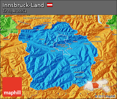 Political Map of Innsbruck-Land