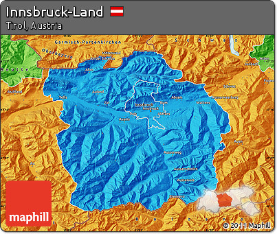 Political Map of Innsbruck-Land