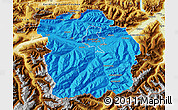 Political Map of Innsbruck-Land, physical outside