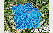 Political Map of Innsbruck-Land, satellite outside
