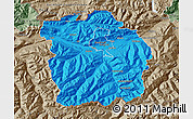 Political Map of Innsbruck-Land, semi-desaturated