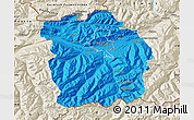 Political Map of Innsbruck-Land, shaded relief outside