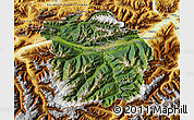 Satellite Map of Innsbruck-Land, physical outside