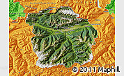 Satellite Map of Innsbruck-Land, political outside
