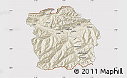 Shaded Relief Map of Innsbruck-Land, cropped outside