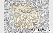 Shaded Relief Map of Innsbruck-Land, desaturated