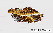 Physical Panoramic Map of Innsbruck-Land, cropped outside