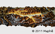 Physical Panoramic Map of Innsbruck-Land, darken
