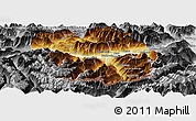 Physical Panoramic Map of Innsbruck-Land, desaturated