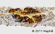 Physical Panoramic Map of Innsbruck-Land, lighten