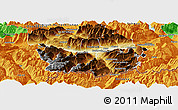 Physical Panoramic Map of Innsbruck-Land, political outside
